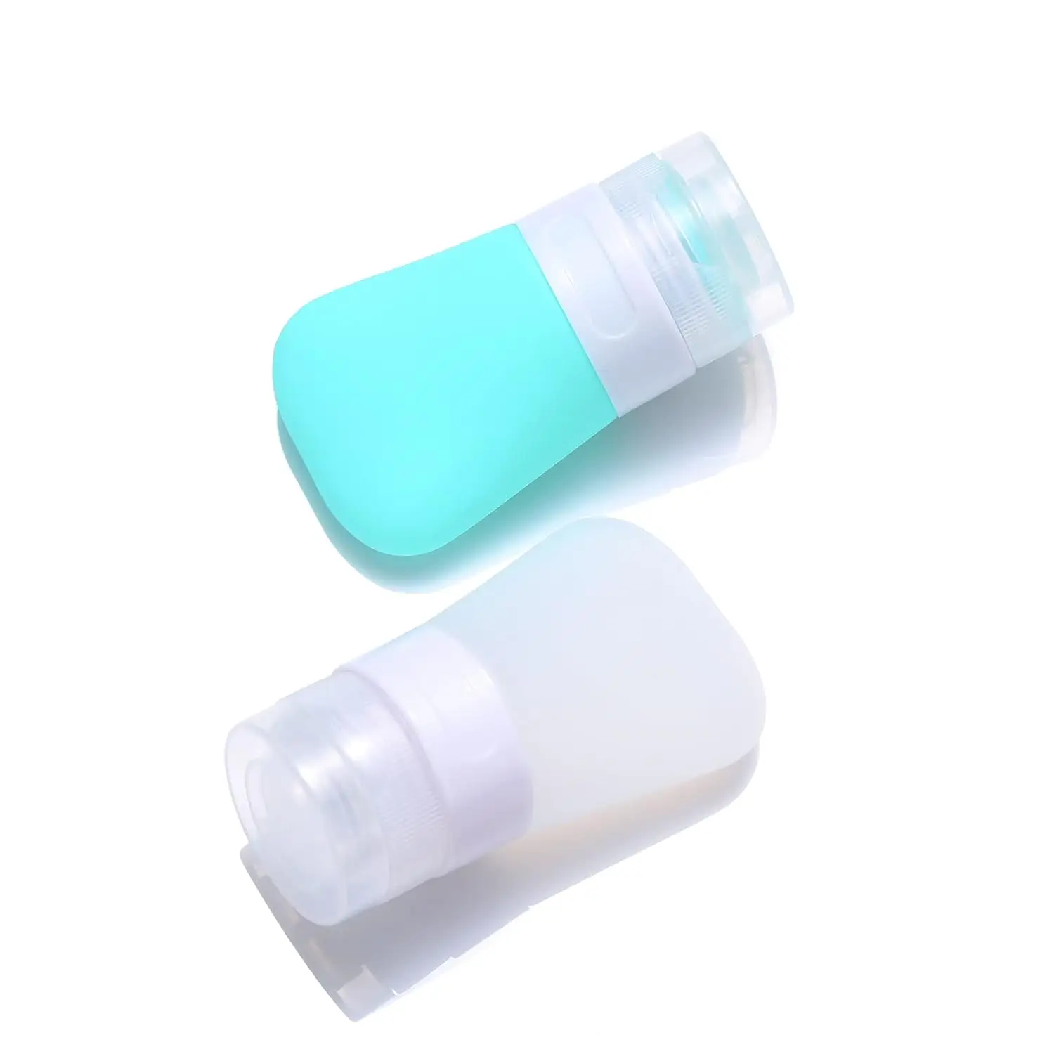 Silicone Travel Bottles 2 Pack, 1.3oz Leak Proof Refillable Squeeze Containers with Transparent Carry Bag for Shampoo, Lotion,