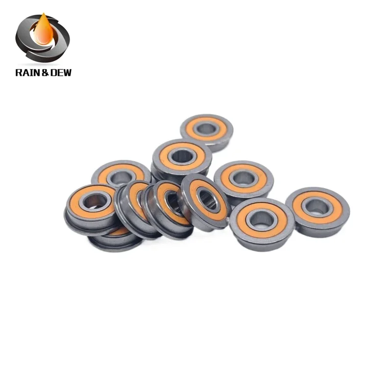 F695 2rs Flanged Bearing 5x13x4 mm ABEC-7 Orange Sealed Precision 3D Printer F695rs Bearings for VORON Belted RC, Pack of 20 Pcs - Image 3