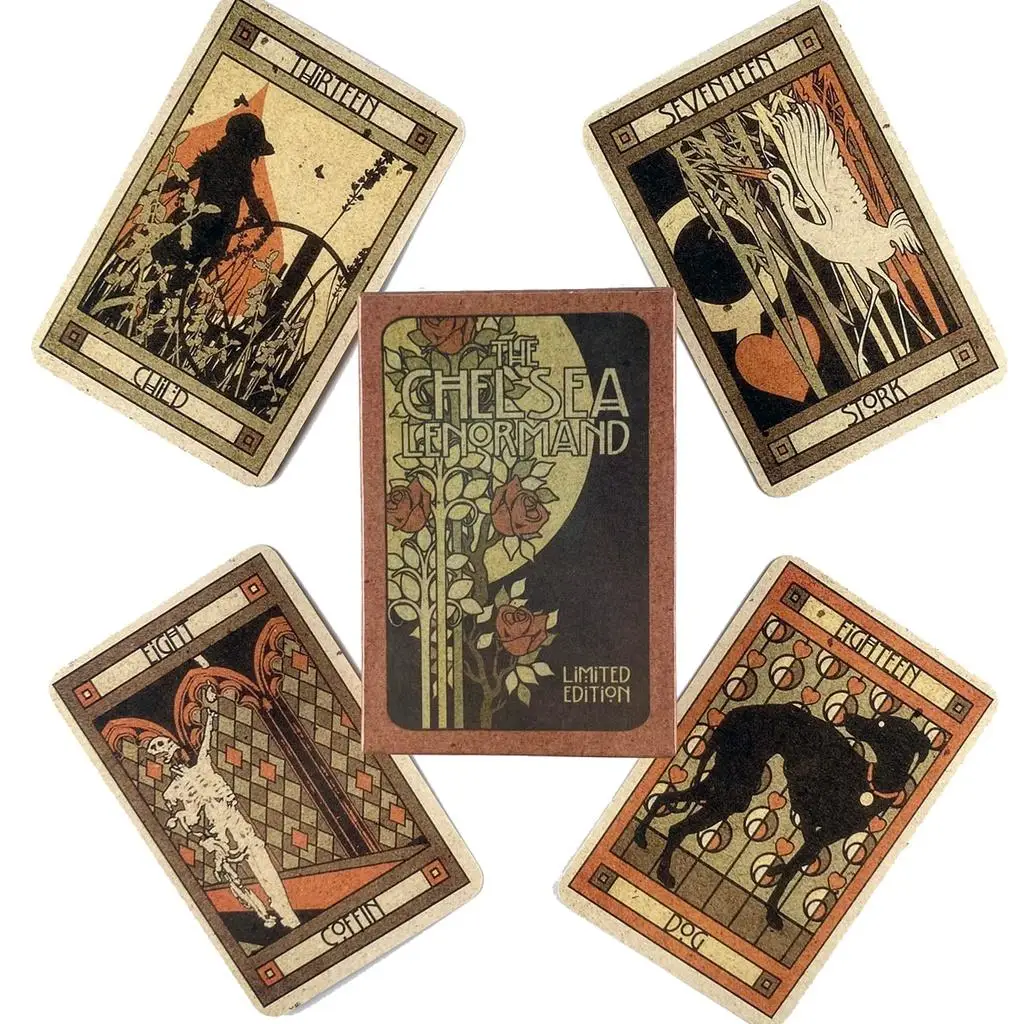 Cartes oracle StephanLenormand, Opieces Fi.C., JubenzDe Mesa, Fortune-Telling Prophecy Tarot Deck