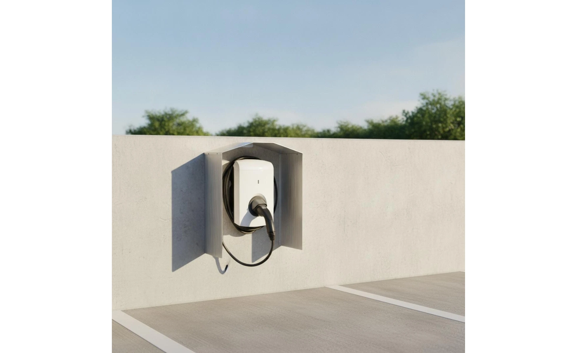 EV Charger Cover with Installation Kit Resistant Charging Station Cover Weather Guard Rustproof Defensive Hood Rust-Proof