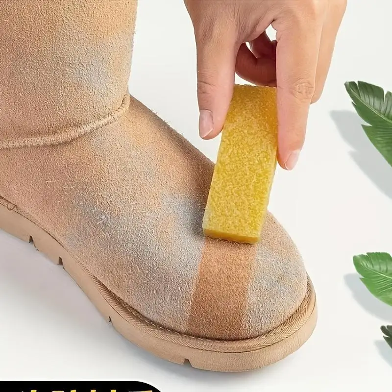 2Pcs Suede Shoe Cleaning Rubber Eraser Water Free Stain Remover Rubber Block for Nubuck Boots Sneakers Dry Cleaning Shoe Care To