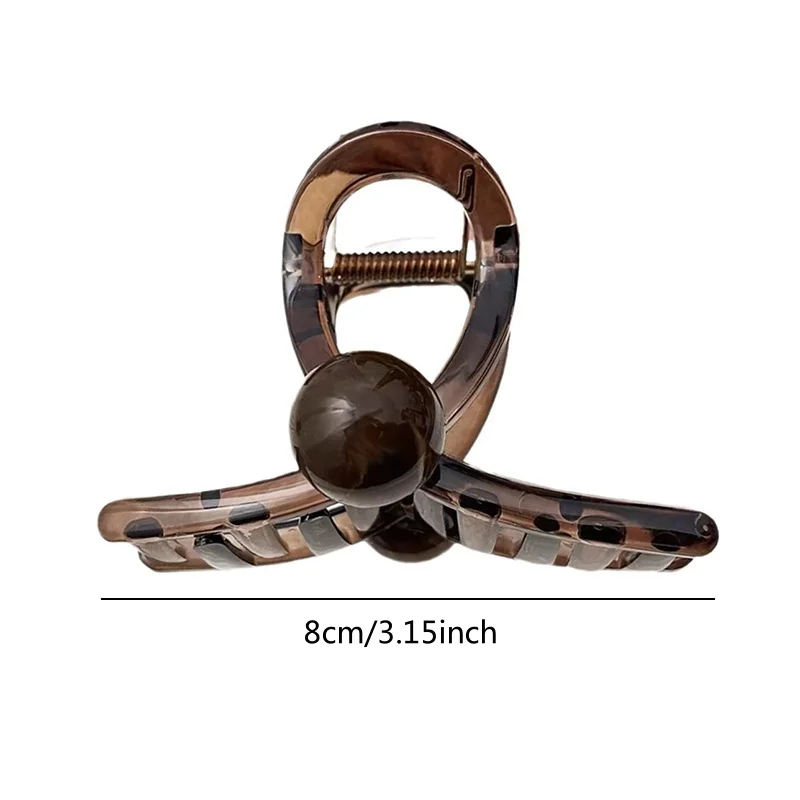 여성용 대형 진주 헤어 클립, 아크릴 헤어 클로 클립, 헤어 액세서리, 우아한 소녀 모자, 11.5cm