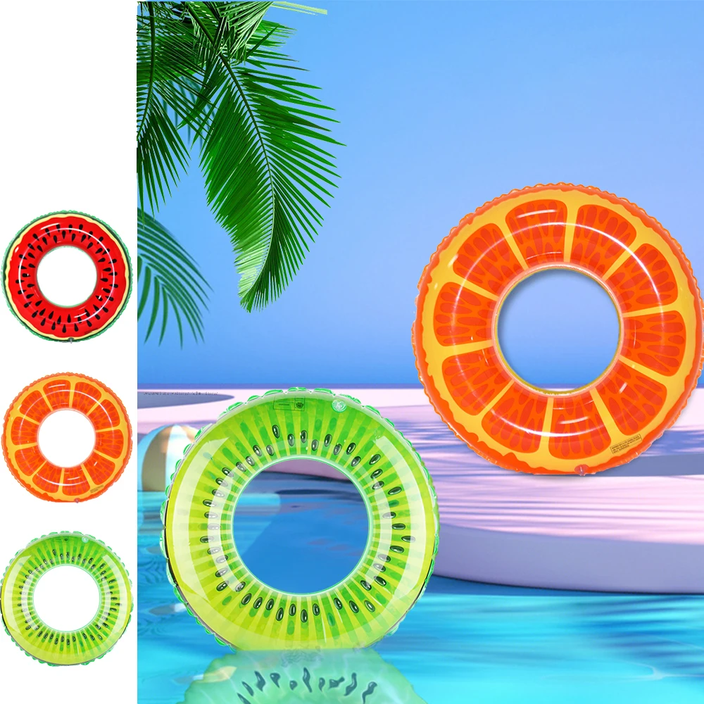 Inflatable Lemon Fruits Swimming Ring Safe Pool Float Summer Outdoor Activitives Party Toy Eco-Friendly Kids Adults Swim Circle