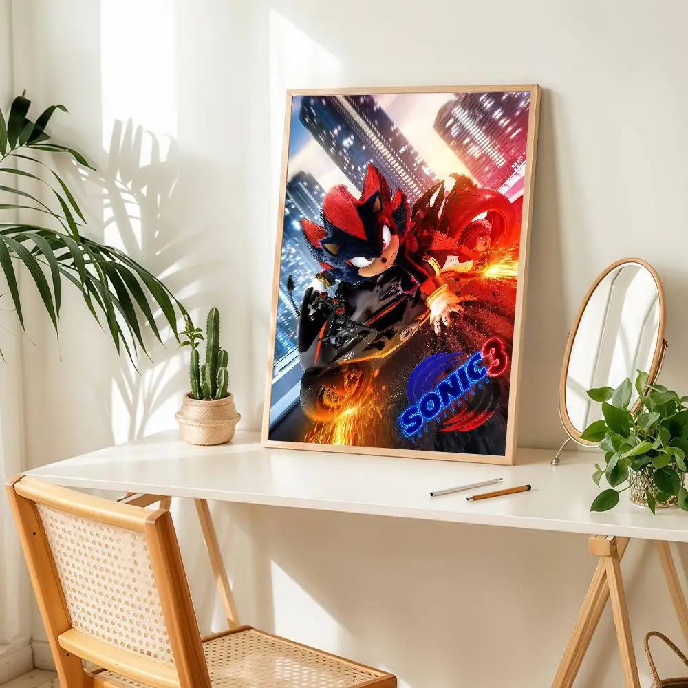 Racing Game S-Sonic R-Racing Poster Suitable For Home Living Room Bedroom Office Bar Wall Decoration Sticker