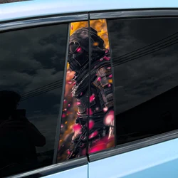 1pc/2pcs JDM Style Car Stickers Car B-pillar Vinyl Decals Waterproof Auto Center Pillar Sticker Cover Scratches Vehicle Decor
