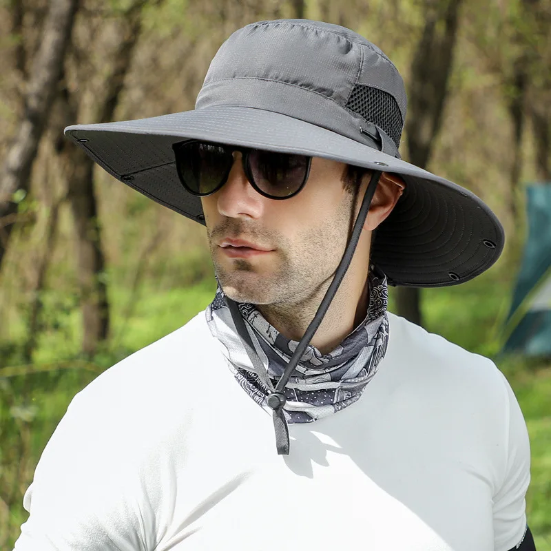 Sombrero Hat Men Women Curtain Neck Protection UPF50+ Sun CAP Summer Light Breathable Wide Brim Fisherman Sunshade Outdoor  Big