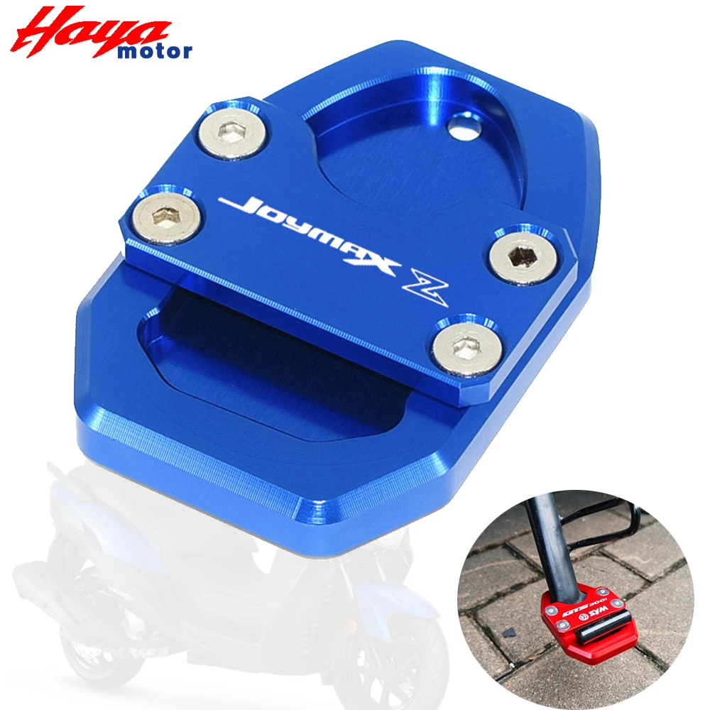 

Motorcycle CNC Kickstand Foot Side Stand Extension Support Plate Enlarger Pad For SYM JOYMAX Z300 JOYMAXZ300 With Logo Joymax Z
