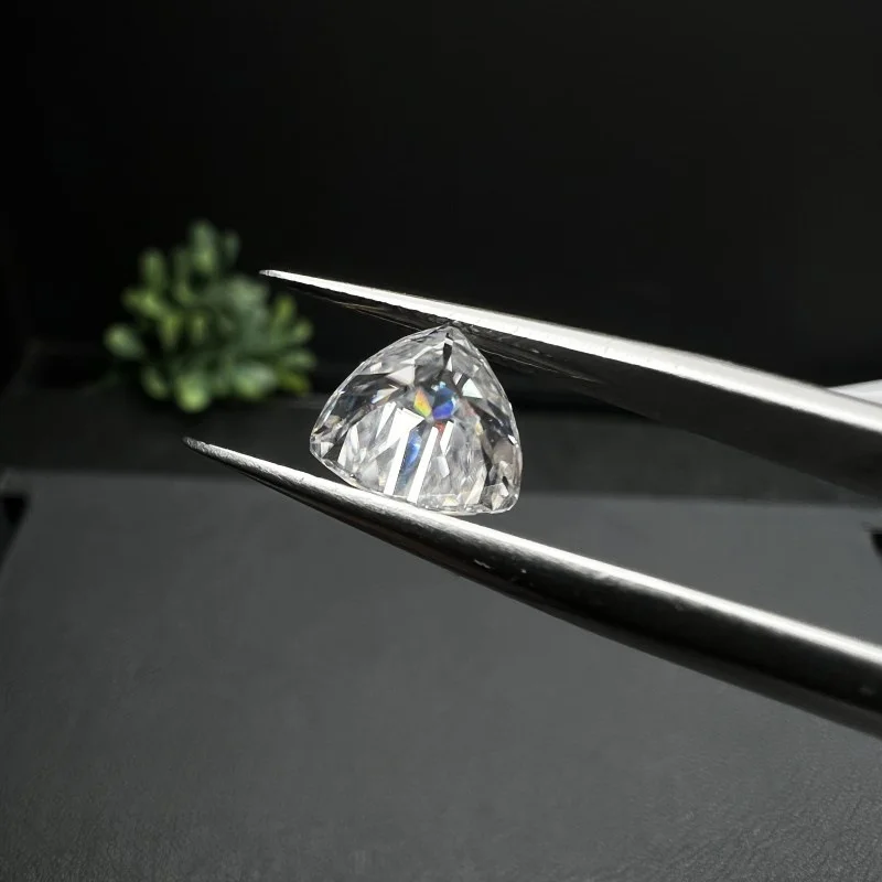 4ct Trilliant cut Moissanite Loose Stone  VVS1 Multiple Colors Pass Diamond Tester for Jewelry Rings Making with Certificate