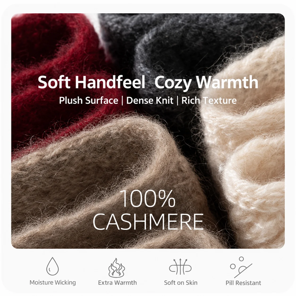 Pointed End Scarf Warm Textured Knit Scarf Cashmere Scarf Skin Friendly For Close To Neck Wear Dates Coats