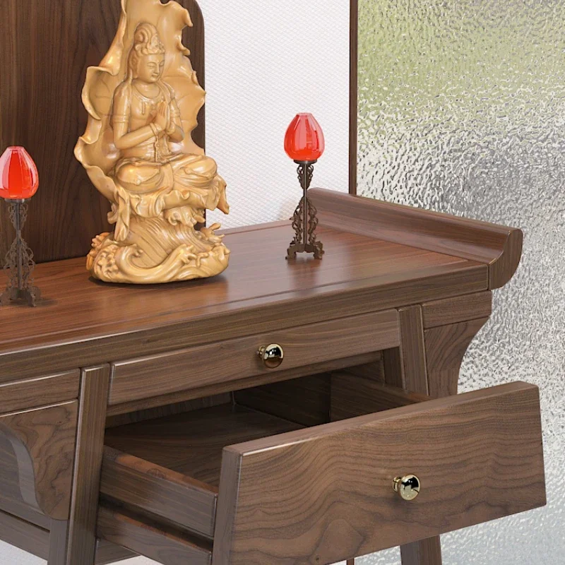 Fragrance Desk Domestic Buddha Worship Indoor Buddha Shrine Modern Minimalist Solid Wood Buddha Table God of Wealth Table