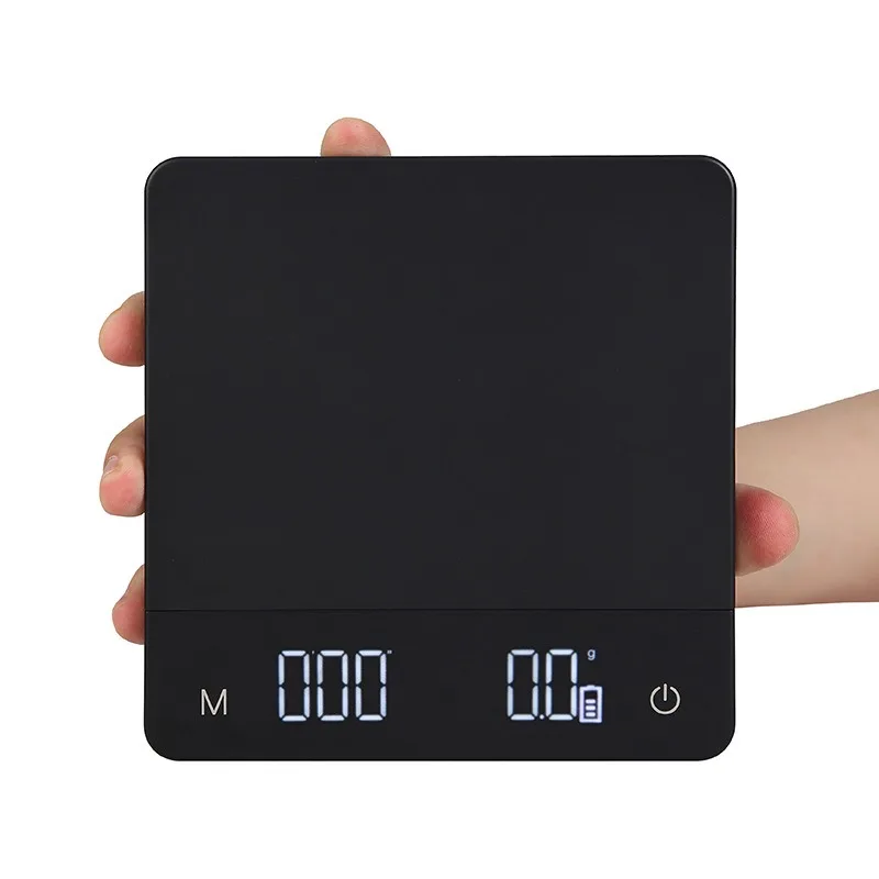 

5KG 3KG 0.1g Coffee Weighing Drip Coffee Scale with Timer Digital Kitchen Scale High LCD Scale