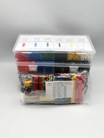 2:1 Times Shrink,Heat Shrink Tube Set,Polyolefin,Insulated Heat Shrinkable Sleeve for Wire Connection and Data Line Protection