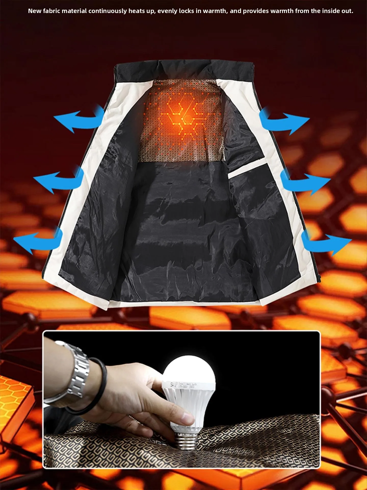 

Winter Men's Cotton Jaet down Filled Casual Warm Coat Youth Trendy Polyester Fiber Zipper Decoration Thiened Long Sve