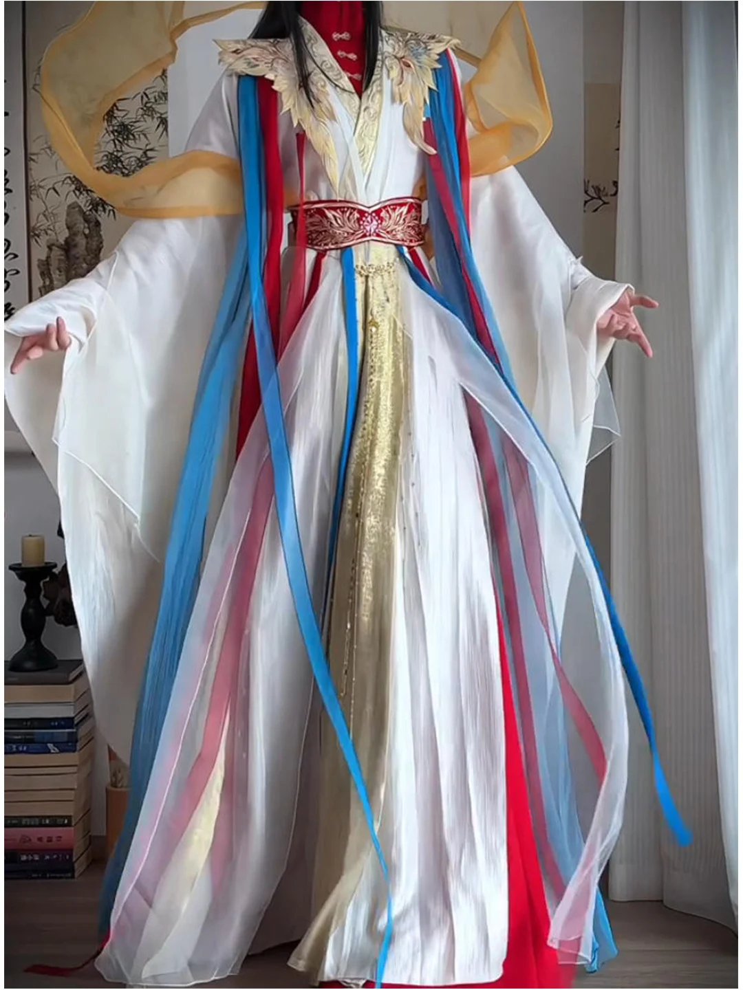 Traditional Chinese Martial Arts Style Hanfu Cosplay Costume Men's And Women's Straight Skirt Set Autumn Season Fashion