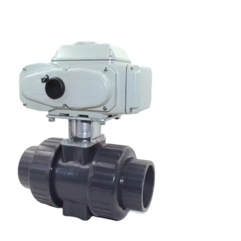 Válvula de bola motorizada Upvc DN32 DN40 DN50 220V CTB-005 50NM 24V