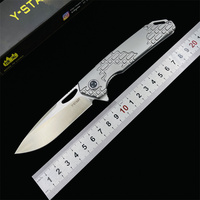 Y-START LK2001 Flipper Folding Knife S35VN Blade titanium alloy Handle Outdoor Camping Hunting Daily EDC Tool