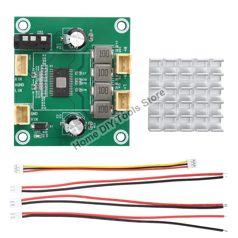 DC 5V-26V 50W+50W 2.0 Channel Digital Stereo Class D Audio Power Amplifier Board DIY Amplificador Sound Board Electeonic Kit