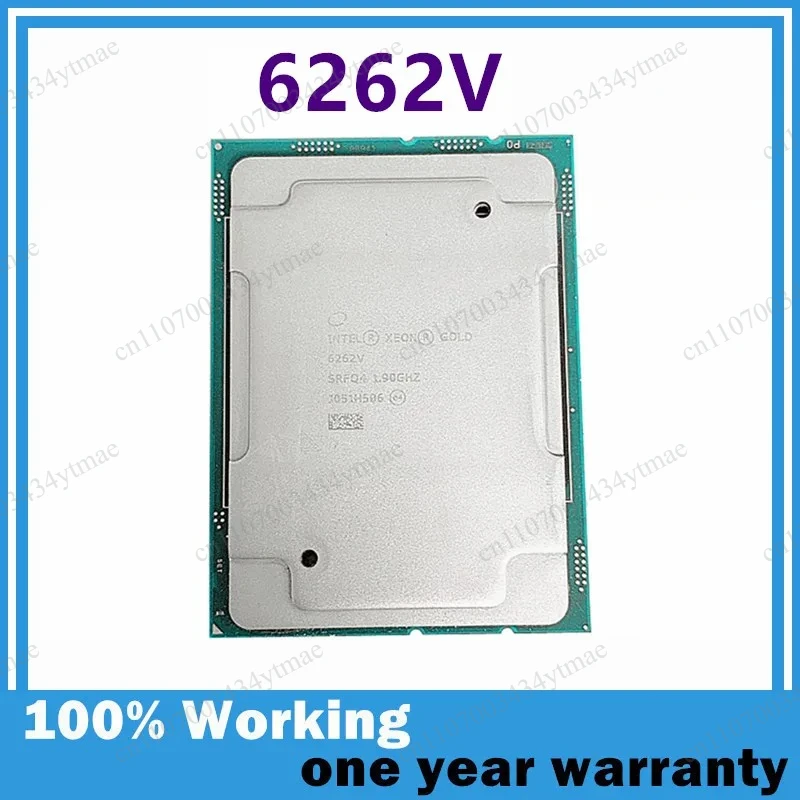 Used 6262V SRFQ4 Server CPU Processor 1.9GHz 24‑Core 48‑Thread 33MB Cache 135W LGA3647 for Server Motherboard