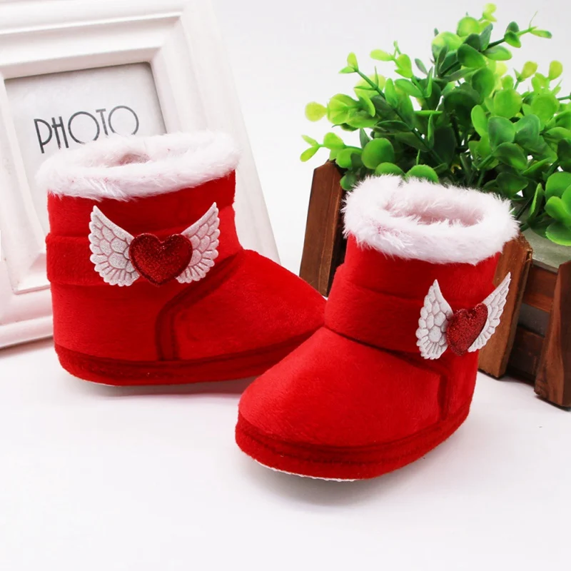 Baby Warm Fur Lining Soft Boots Baby Winter Ankle Non-Slip Rubber Sole Toddler Winter Snow Crib Shoes