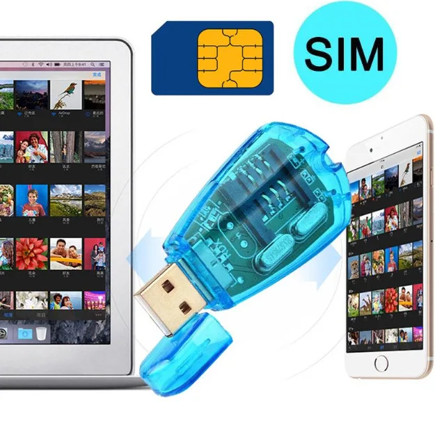 USB SIMカードリーダーキット,コピー,クローナー,ライター,バックアップ,gsm,cdma,sms,バックアップCDディスク