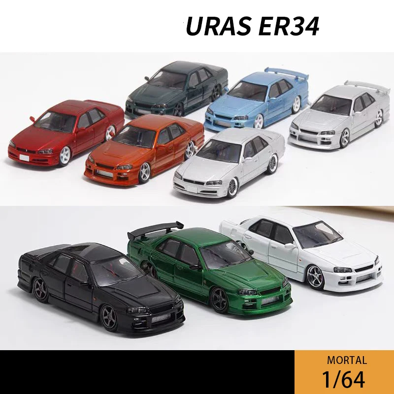 

Diecast Mortal 1:64 Scale Skyline Nissan ER34 Simulation Alloy Automobile Model Collectible Toy Gift Souvenir Display Ornament