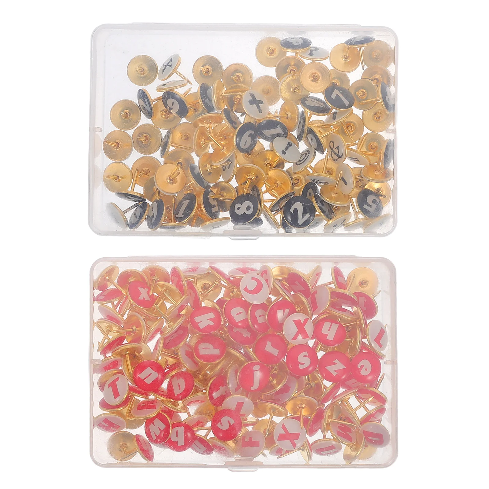 

260Pcs Alphabet Letter Thumb Tacks Flat Round Number Decorative Push Pins Mathematical Symbol Pins for Bulletin Cork Board