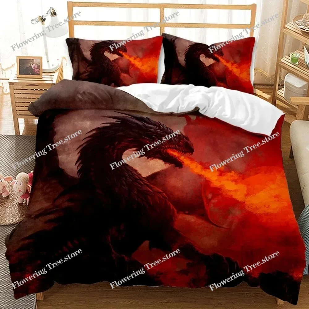 

Pterosaur Duvet Cover Set Pterosaur Dragon Fantasy for Boys Teens Twin Bedding Set Double Queen King Size Polyester Quilt Cover