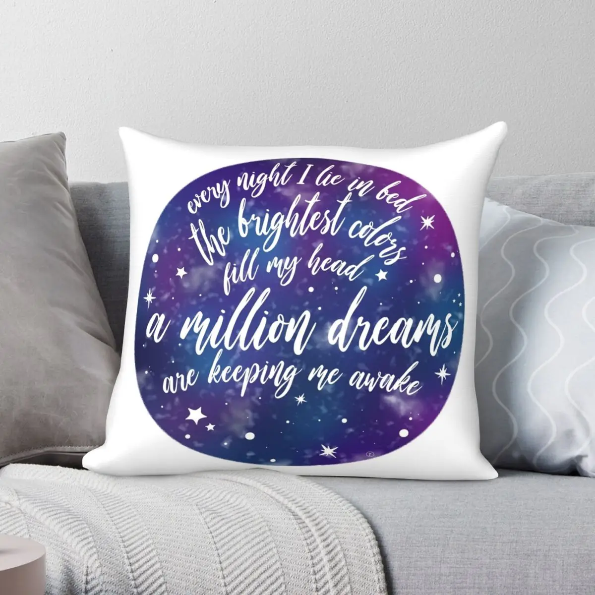 A Million Dreams Pillowcase Polyester Linen Velvet Printed Zip Decor Pillow Case Room Cushion Cover 18