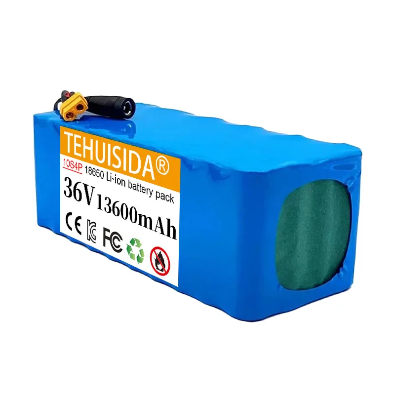 10S4P 36V 13600mAh Electric Scooter Lithium Battery 18650 Battery Pack 36V 13.6Ah Electric Scooter Electric Scooter Battery 36v