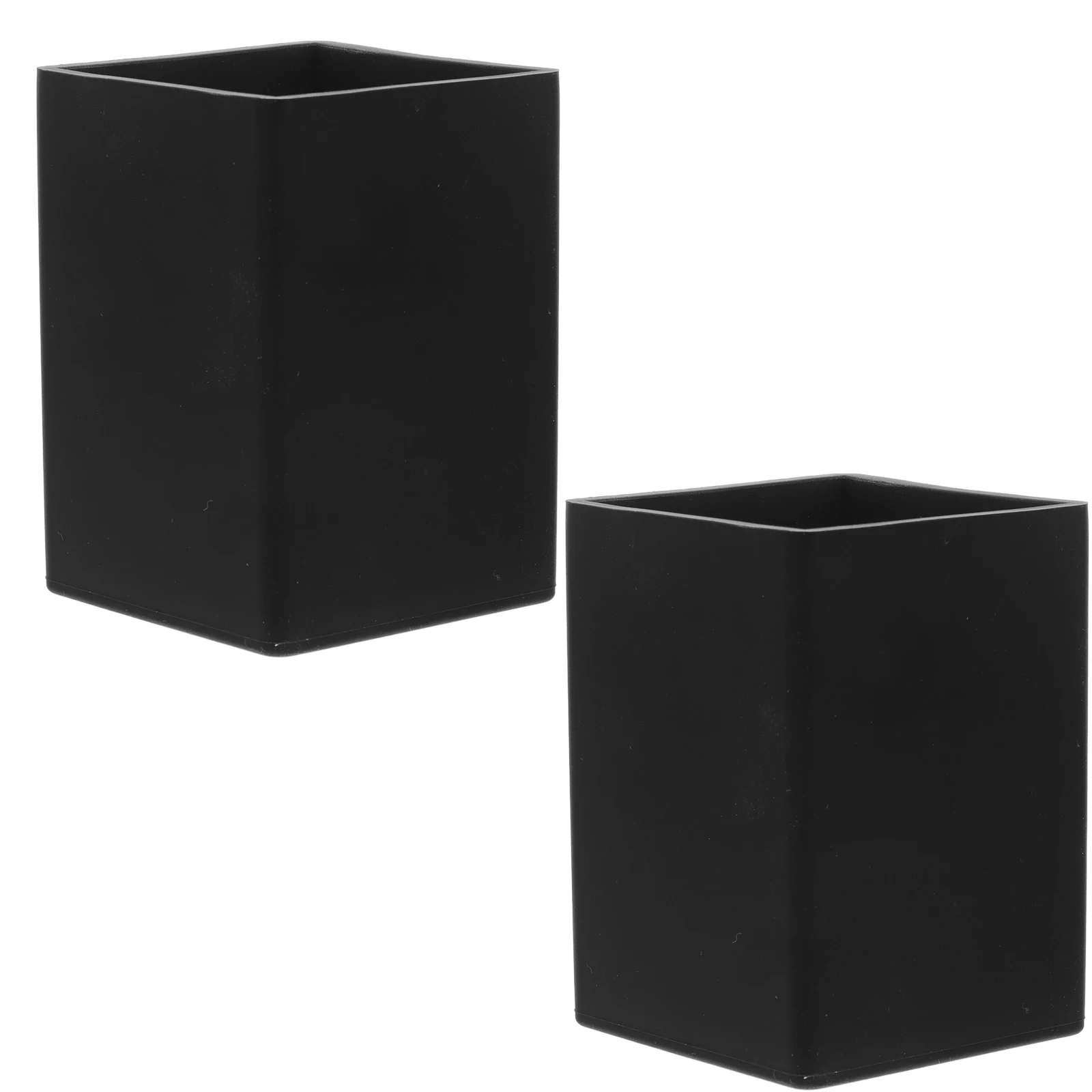 

2Pcs Pen Silicone Pen Holder ganizer Cup For Makeup Brushes Black Soft Silicone Student Office Stationery Storage Pencil Cup
