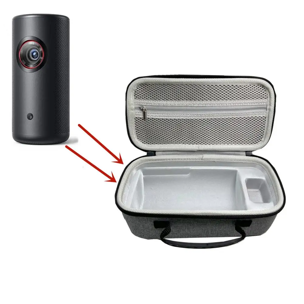 EVA Hard Travel Storage Case Compatible For 30"-100" The Freestyle / Anker Nebula Capsule 3 Projector Portable Handbag