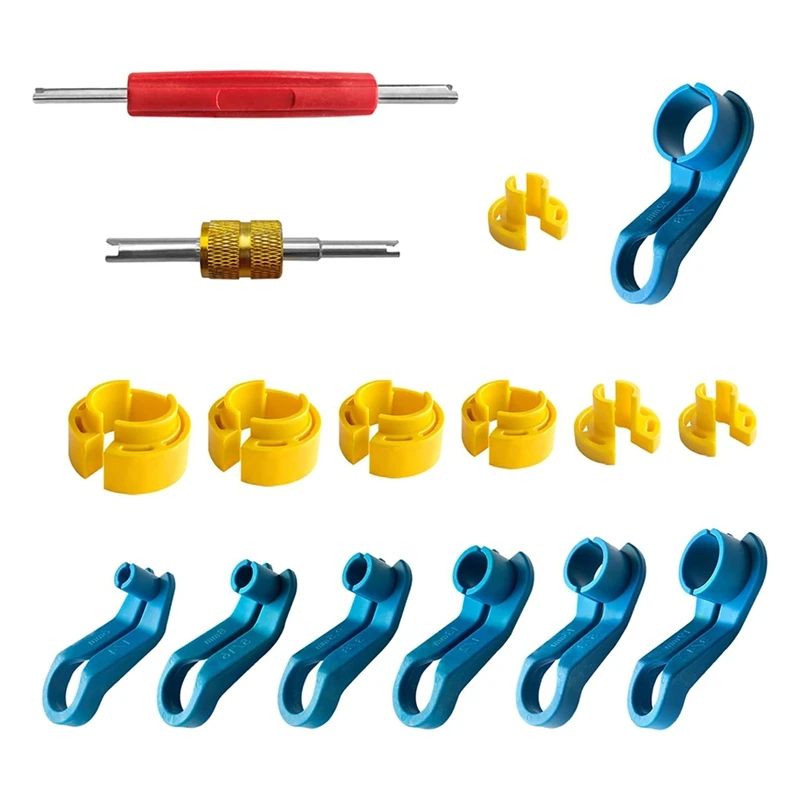 16Pcs Fuel Line Disconnect Removal Tool Set,1/4 5/16 3/8 1/2 5/8 3/4 7/8Inch Fuel Line Removal Tool,For Car AC Fuel Line