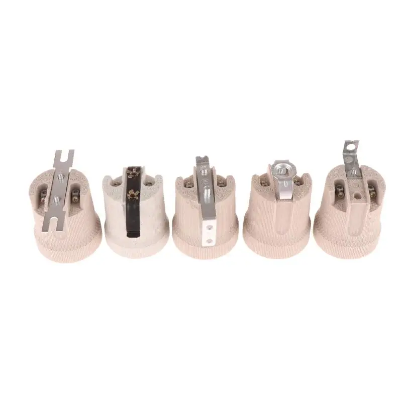 

1Pc Lamp Base E27 Vintage Ceramic Lamp Fittings Socket Lamp Base Holder Accessory Fixing Bracket Large Screw Cap 250V 4A