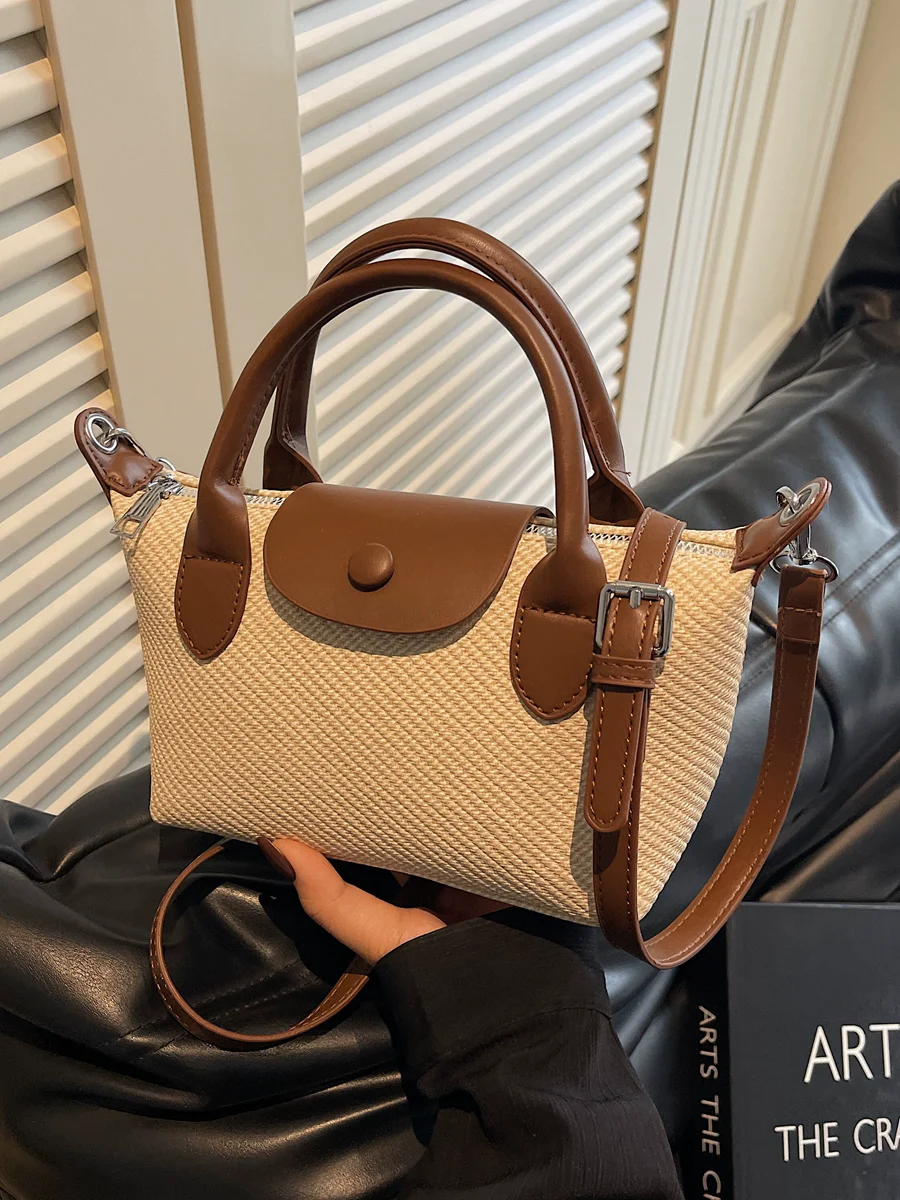 

Retro Square Crossbody Bag For Women New Versatile Leather Messenger Bags Vintage Dumpling Hobos Bags Ladies Handbags and Purses