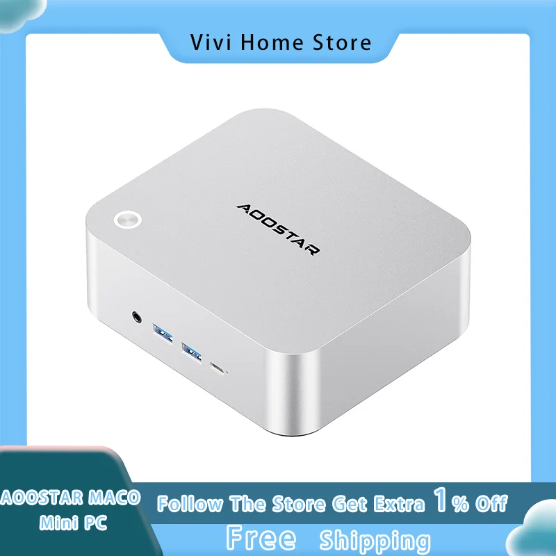 AOOSTAR MACO Mini PC AMD Ryzen 7 PRO 6850H Barebone System 24G