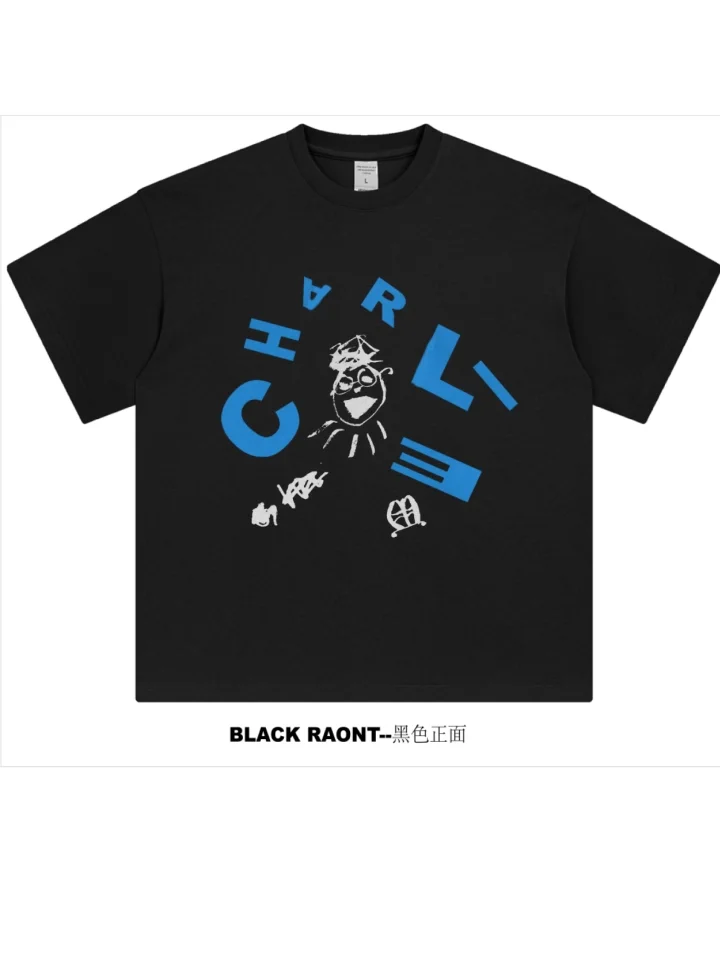 

Толстовка Charlie Puth Scribble Face с принтом, мужская и женская повседневная свободная мягкая футболка из чистого хлопка с короткими рукавами, впитывающая пот