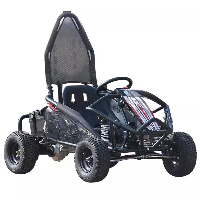 Children's electric go-kart, four-wheel all-terrain mountain off-road track drift car, steel frame mini beach car