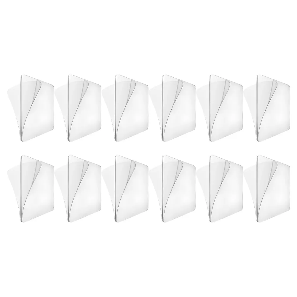 12Pcs Invisible Double Sided Adhesive Tape Strong Fixed Paste Nail-Free Sticker Waterproof Tape for Carpets Rugs Mats Bedroom