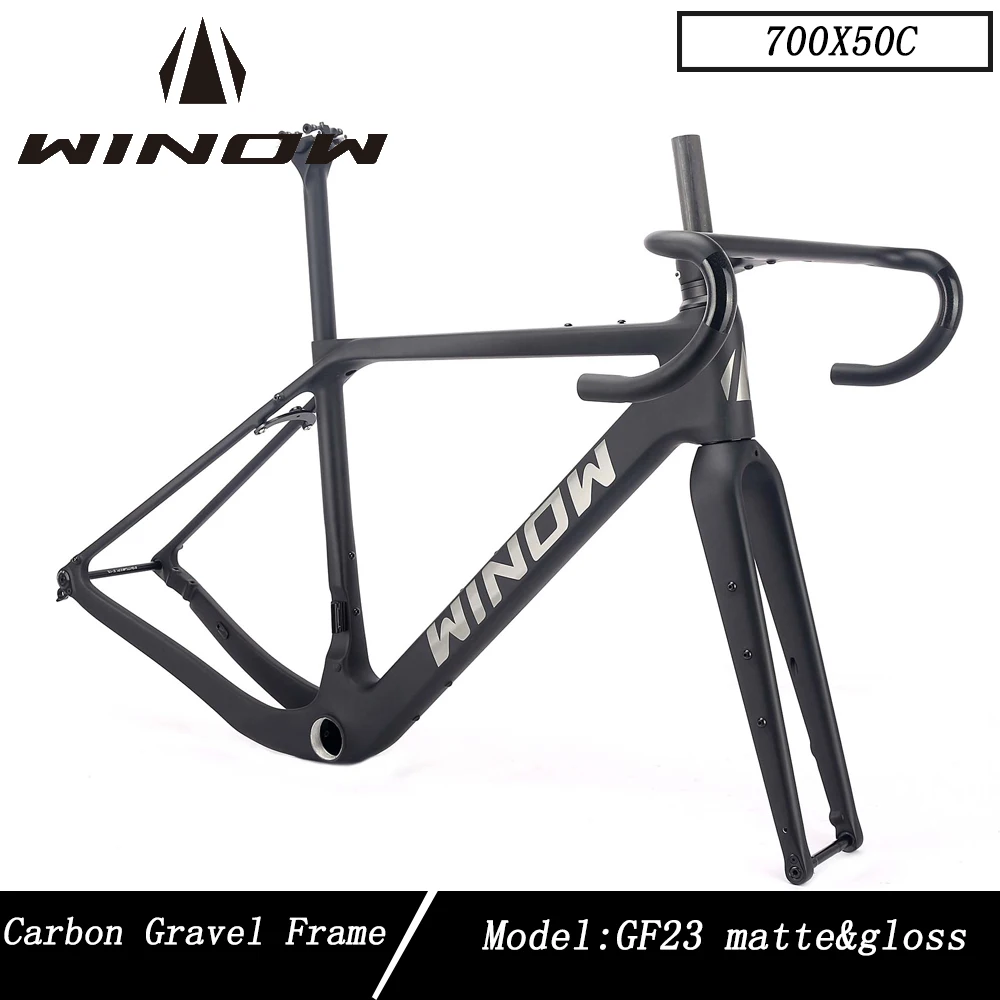 

Gravel Bike Carbon Frame Disc Brake Carbon Road Bike FrameSet 700x50C Cyclocross Carbon Gravel Bicycle Frame Fully Hidden Cable