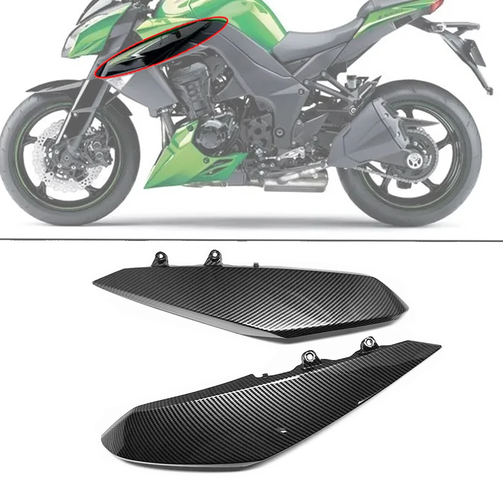 

Motorcycle ABS Carbon Fiber Tank Intake Lower Part Under Side Panel Cowl Fairing For Kawasaki Z1000 Z 1000 2010 2011 2012 2013