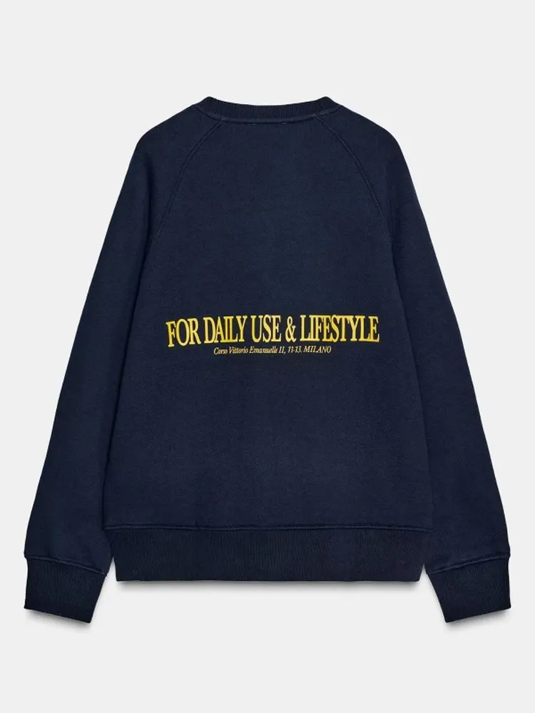 Retro American Campus Sle Loose Fit Long Sve round Ne Printed Letter Women's Sweatirt Streetwear Casual Cotton Hoodie