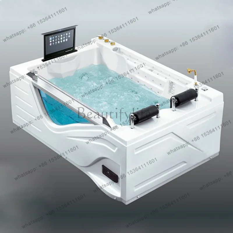 Acrylic fiberglass double bath bed and breakfast hotel bubble pool, villa smart