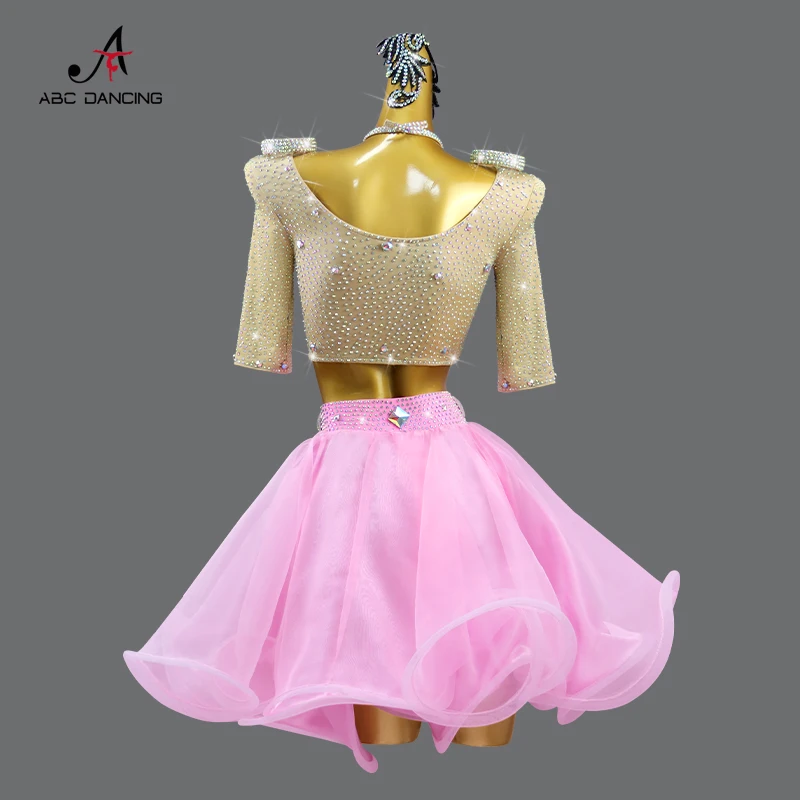 Latin Dance Practice Clothing Dancewear Top Ballroom Skirt Womens Evening Dress Party Stage Costume Sport Competition Customized