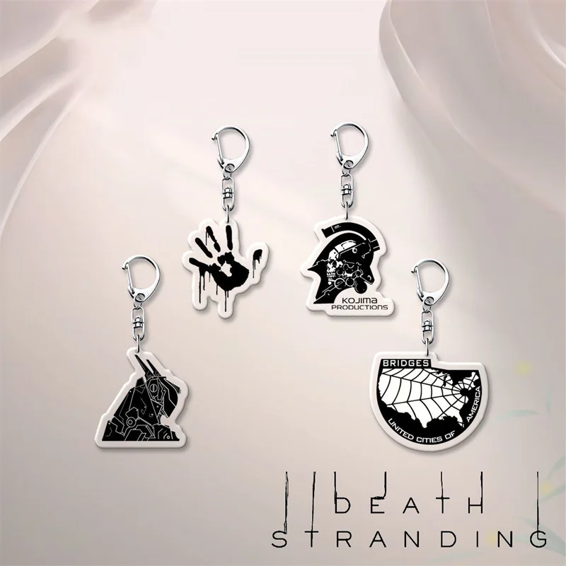 

Game Death Stranding Palm Imprint Logo Cosplay Keychain Chain Acrylic Keyring Bag Pendant Key Chain Ornament Accessory Prop
