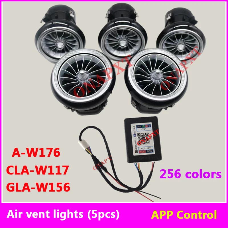 Led Voor Benz A/C/E/S/V/Cla/Gla/Glc W176 W205 w213 W222 W447 W117 W156 X253 Bluetooth App Nozzle Omgevingslicht Air Vent Turbine