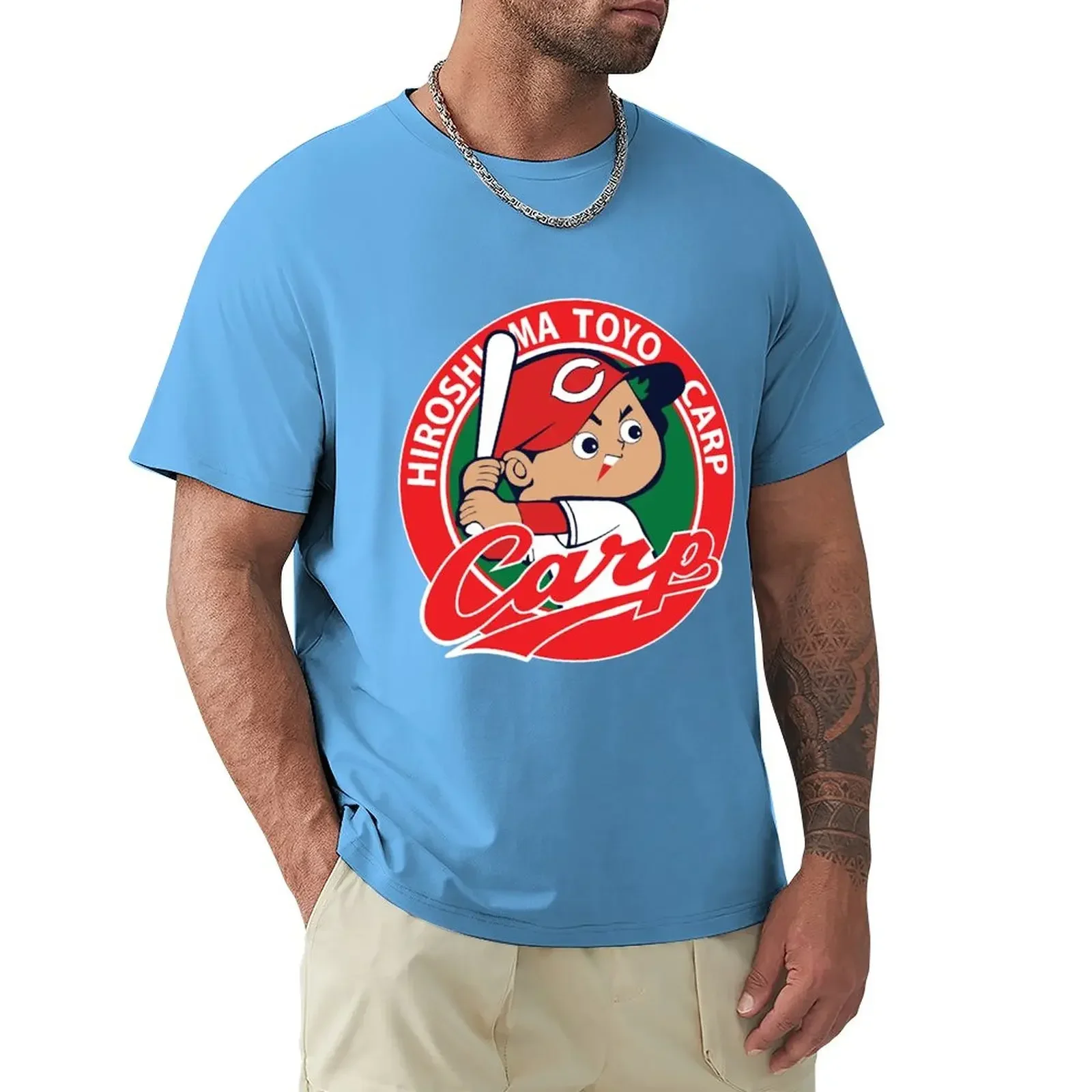 تيشيرتات رجالية برسومات أنيمي ، هراجاكرو ، شبوط تويو ، طباعة حيوانات ، ملابس كبيرة الحجم ، ملابس صيفية للأولاد #4