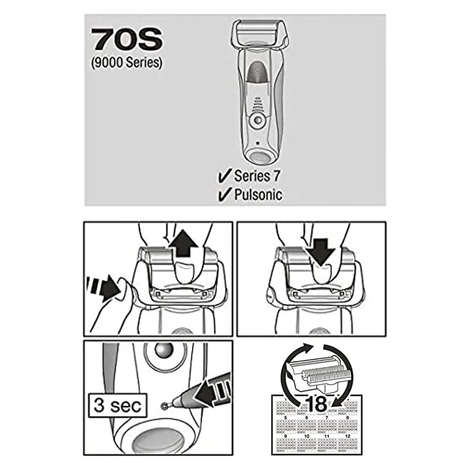 Рисунок 4 - Сменная бритвенная головка 70S