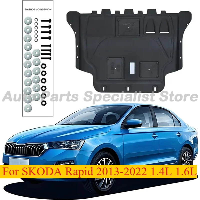 

High Quality Black Under Engine Guard Mudguard Splash Shield For SKODA Rapid 2013-2022 1.4L 1.6L