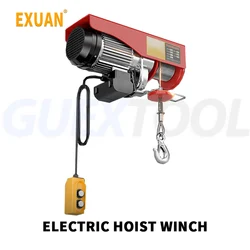 220V Electric Hoist Winch Mini Vehicle Electric Hoist Household Small Lifting Crane Lifting Crane Transport Winch Hoisting Crane