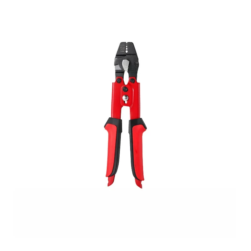 High Carbon Steel Ratchet Crimping Pliers Industrial Aluminum Ferrule Wire Terminal Tool 0.1-2.2mm Cutter For Electrician Work